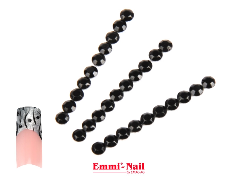 Emmi-Nail Strasstenen Rond Black, 2 mm
