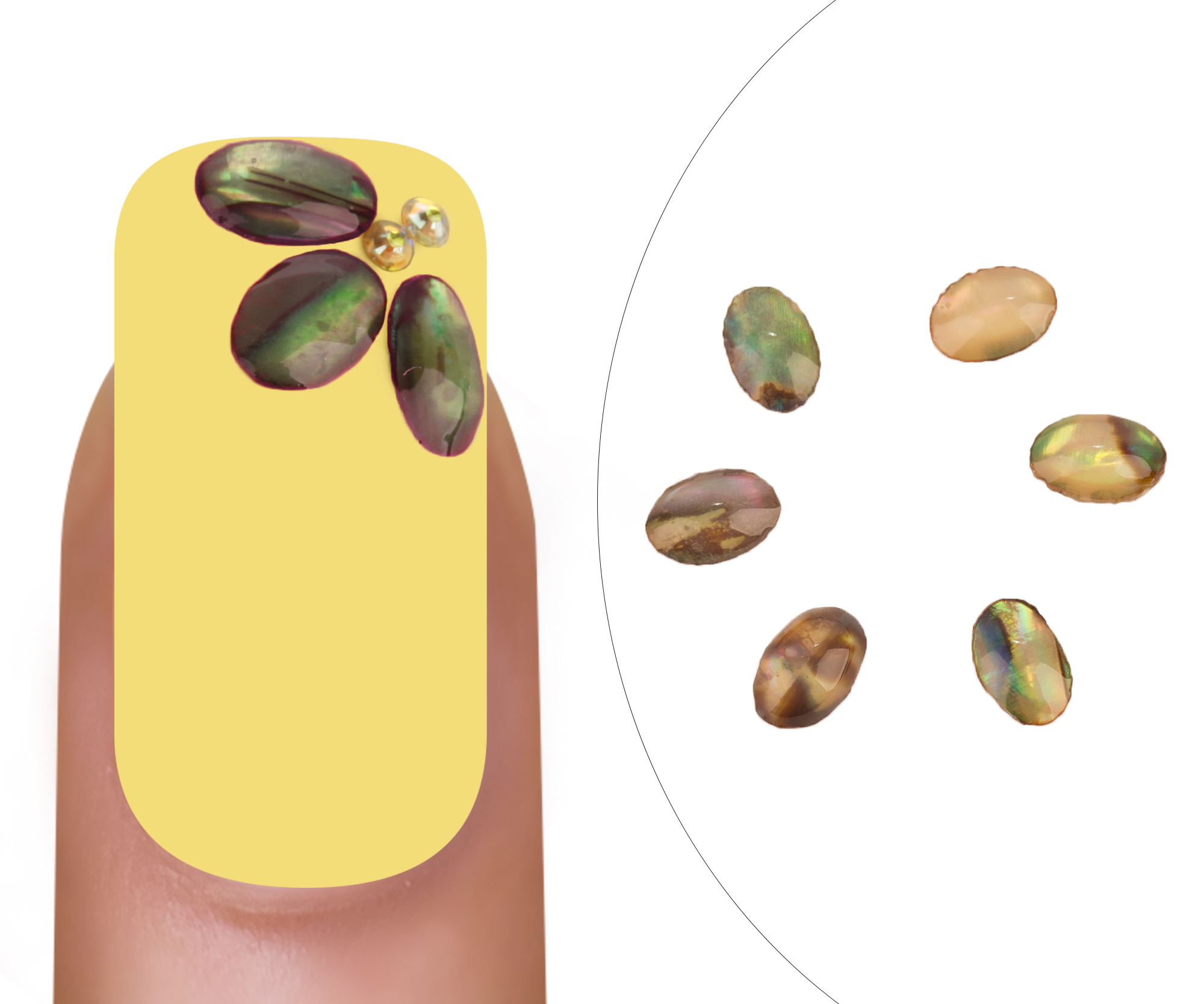 Nailart gem Opal Oval