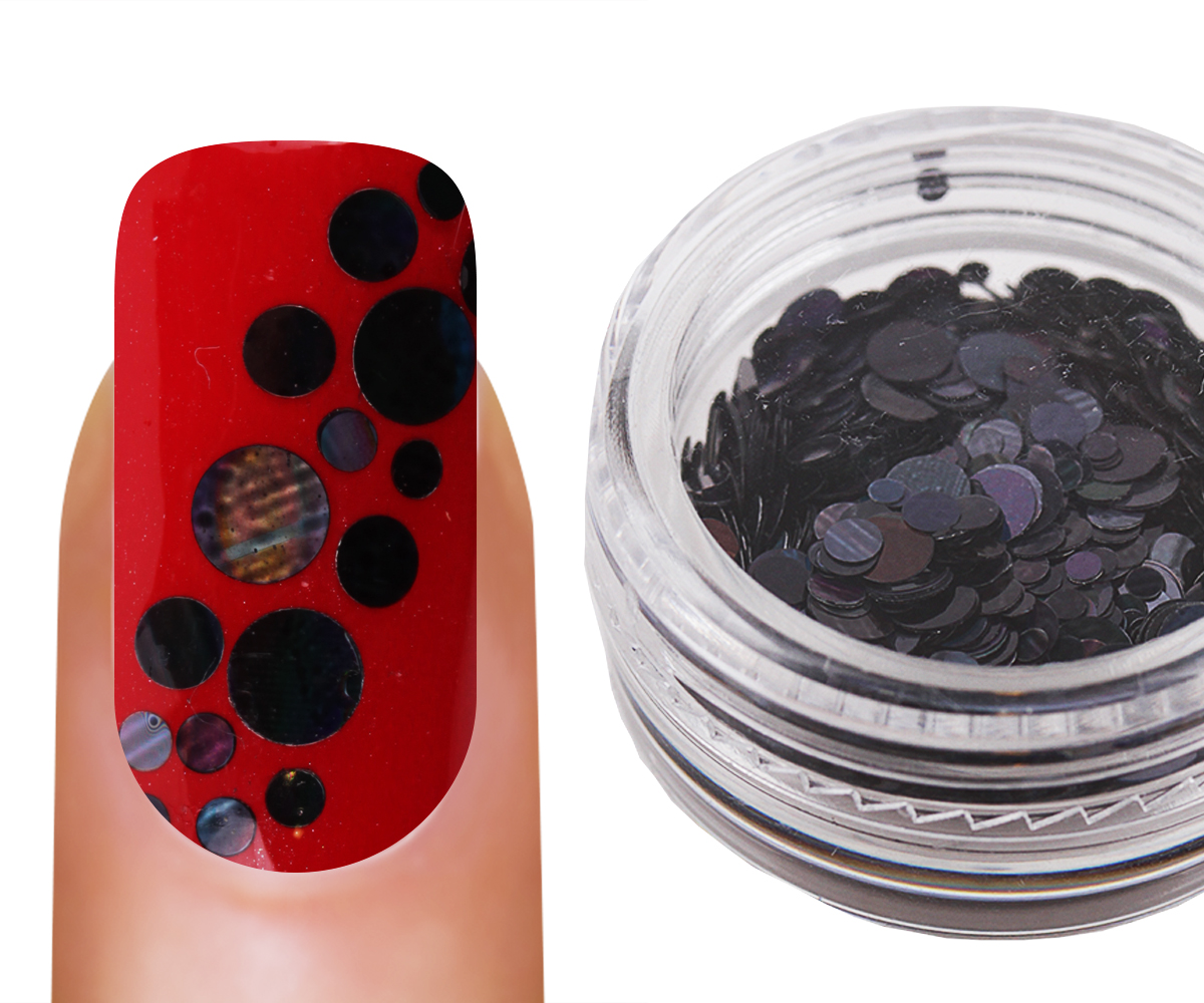 Emmi-Nail Pailletten Mix Black Glitter