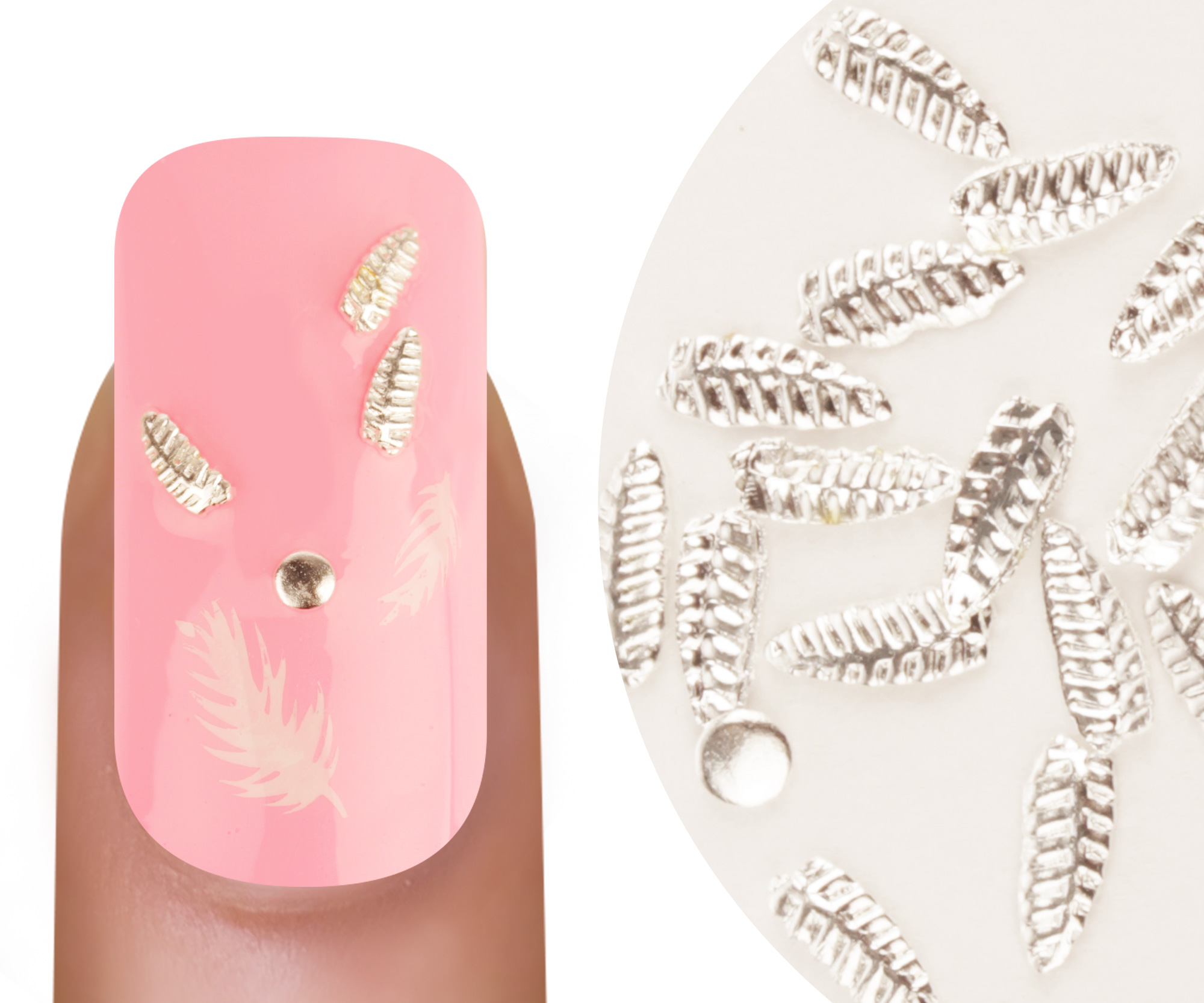 Nailart Studs Veren Zilver