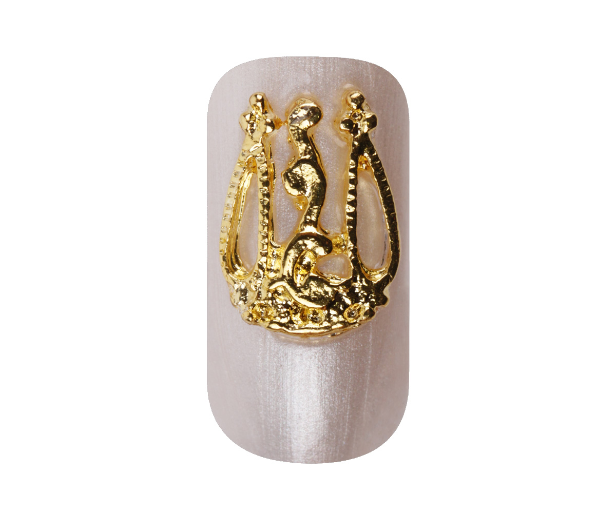 Nail Charm Vintage Style Goud Klein