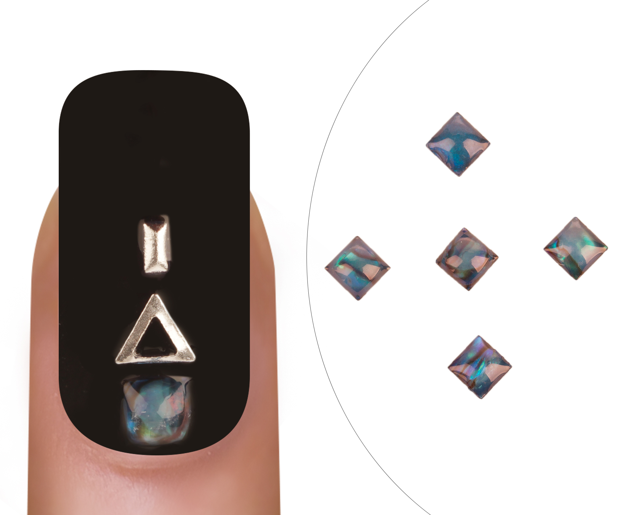 Nailart gem Tansanit square