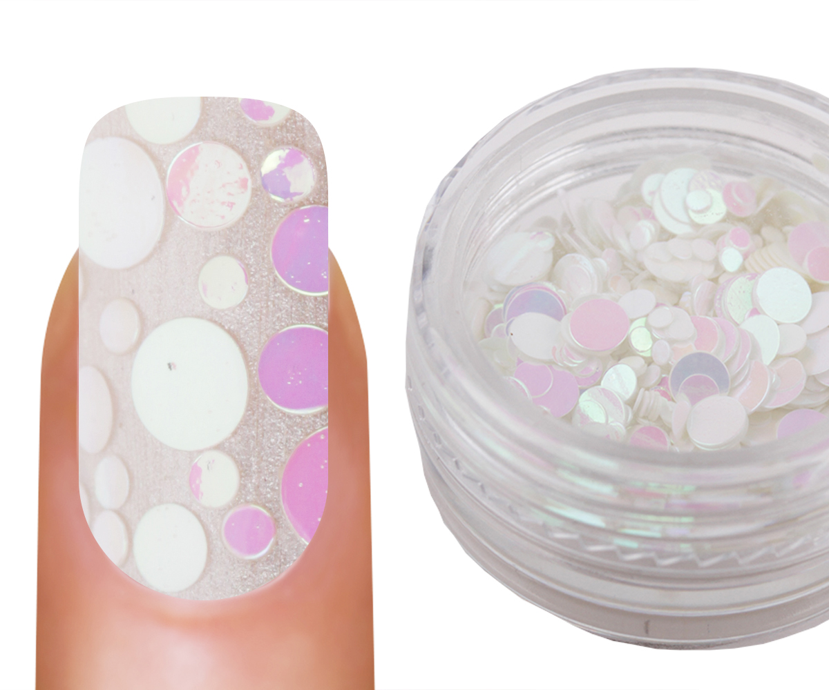 Emmi-Nail Pailletten Mix White Glitter