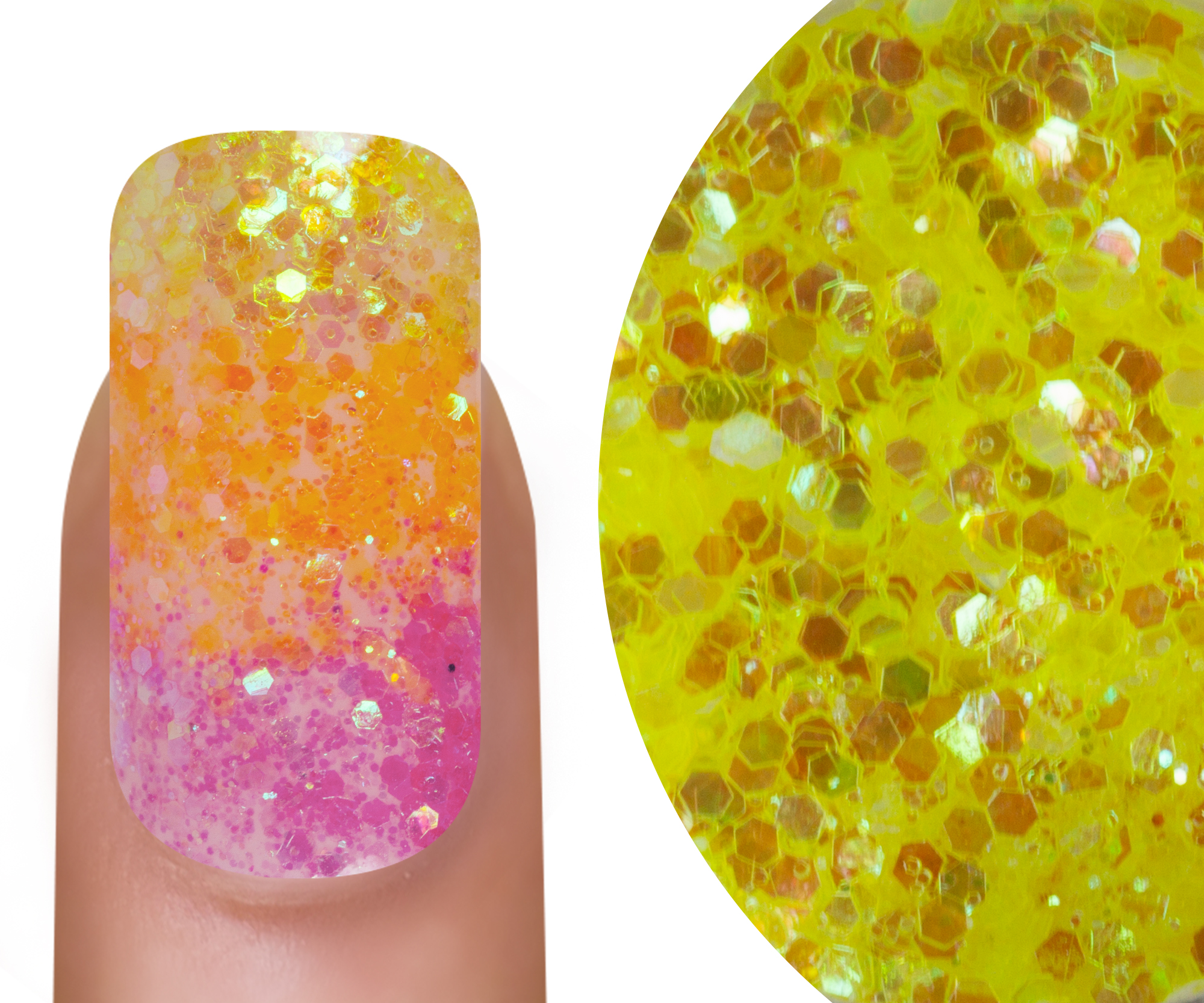 Emmi-Nail Glitter Mix Geel